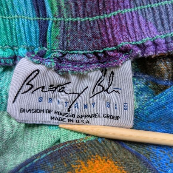 VTG Britany Blu Celestial Mod Maximalist Skirt 60s 70s XS - Picture 7 of 7